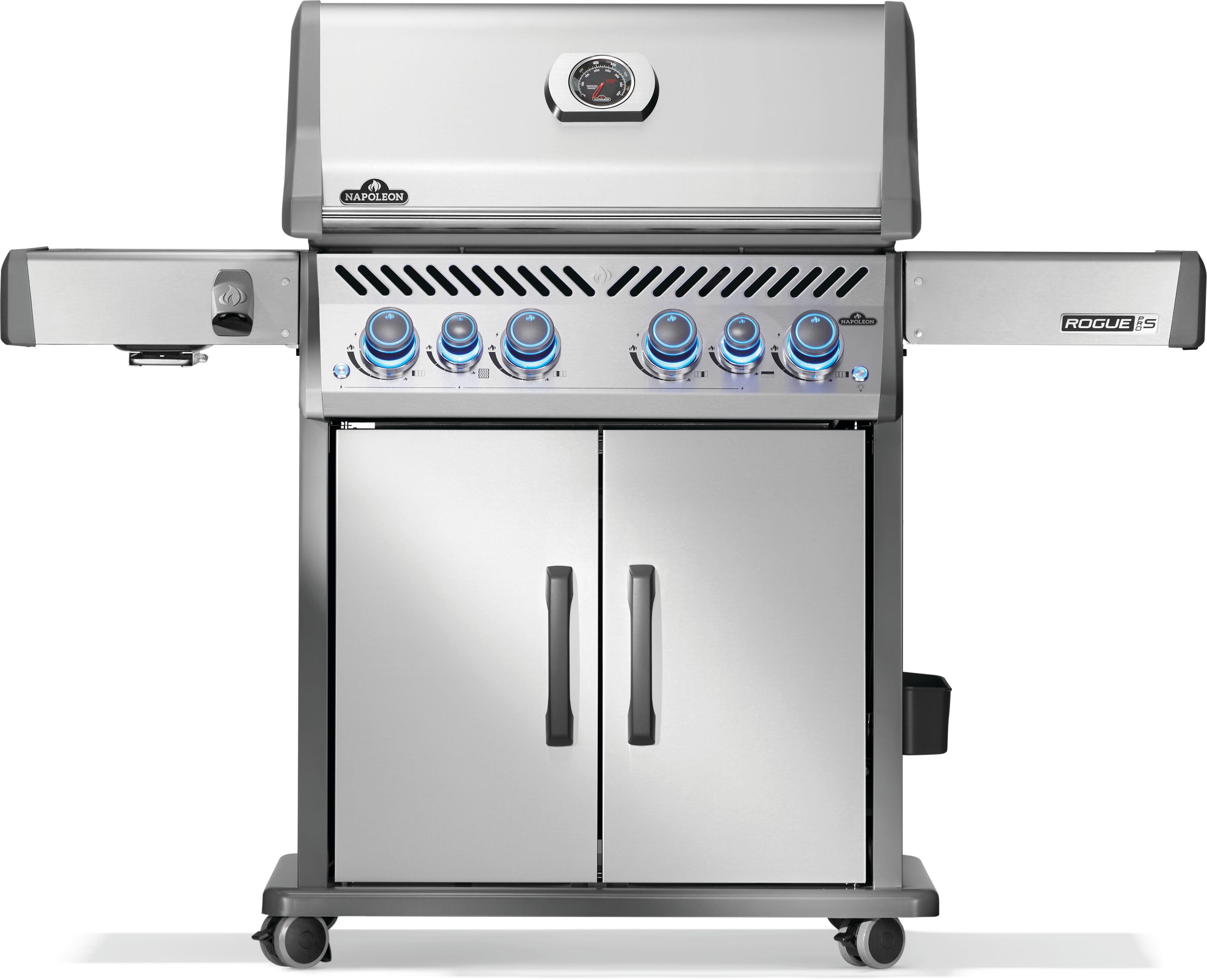 Gril Rogue® PRO-S 525 au propane avec brûleurs latéral et arrière infrarouges, acier inoxydable